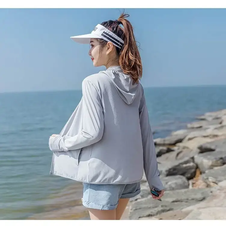 Men Ice Silk Hoodie Light Blue Summer Sun Protection — feature 4