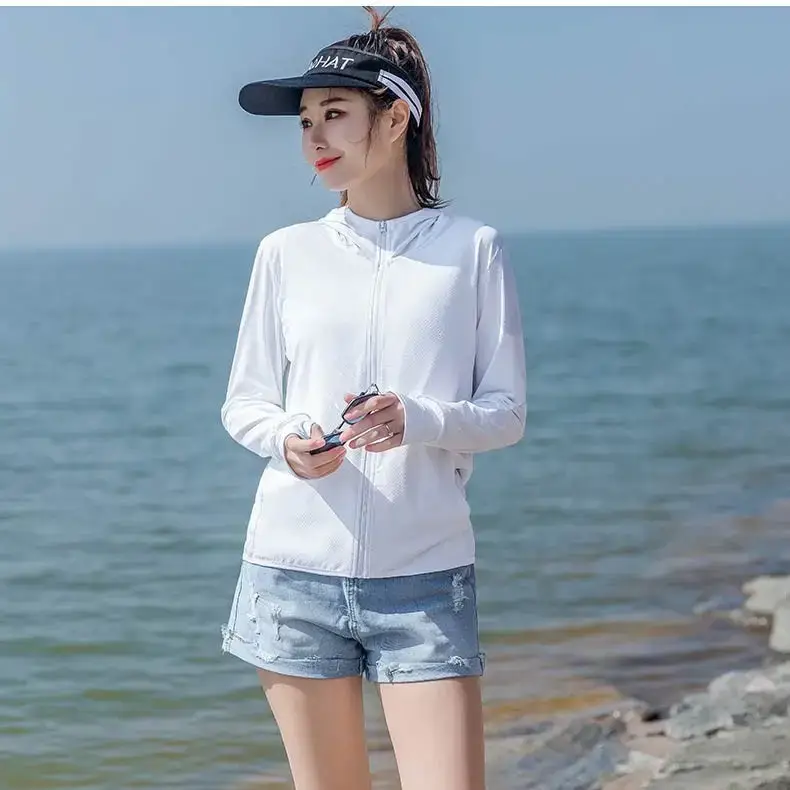 Men Ice Silk Hoodie Light Blue Summer Sun Protection — feature 5