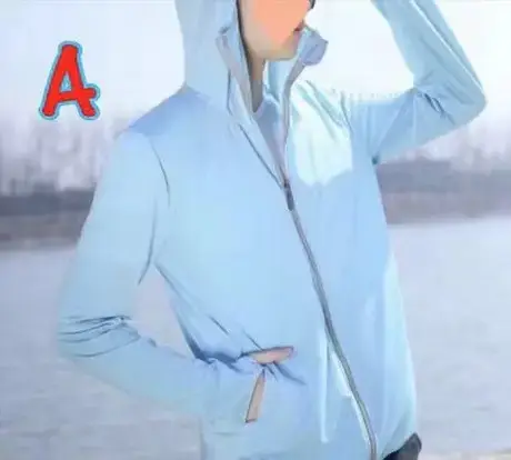 Men Ice Silk Hoodie Light Blue Summer Sun Protection - Image 14
