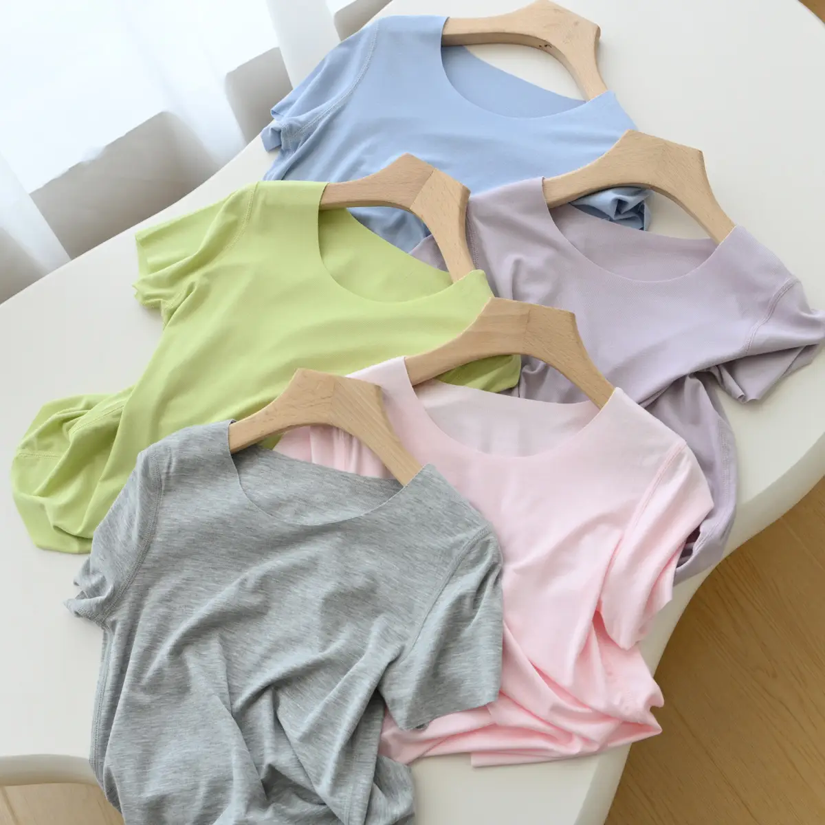 Pink Random Cut Crewneck T-Shirt for Boys Girls Large - Image 10