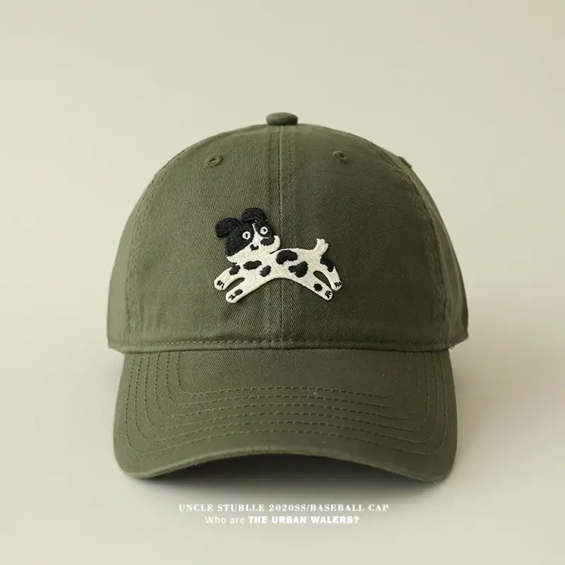 Korean Cartoon Dog Hat for Men Women Beige Black Red — feature 10