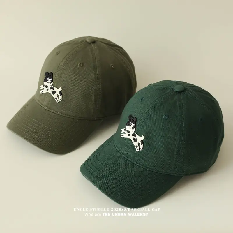Korean Cartoon Dog Hat for Men Women Beige Black Red — feature 11