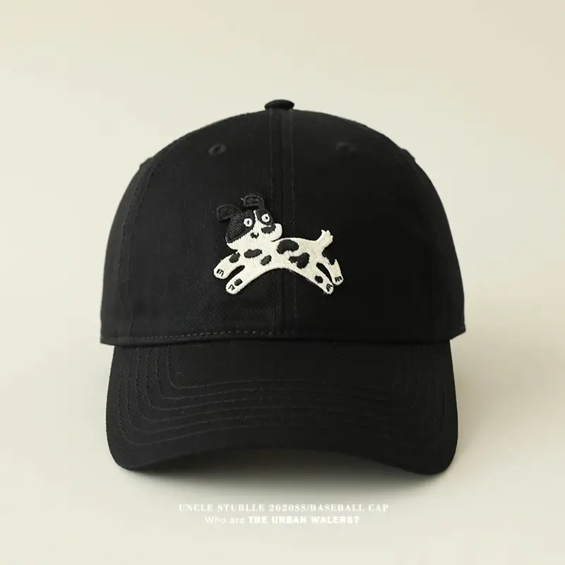 Korean Cartoon Dog Hat for Men Women Beige Black Red — feature 15