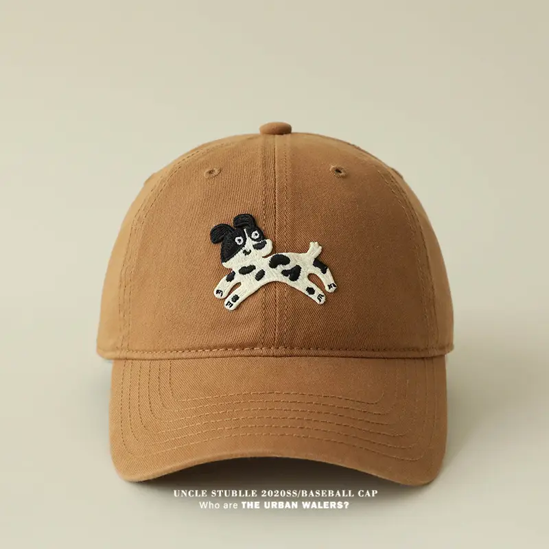 Korean Cartoon Dog Hat for Men Women Beige Black Red — feature 8