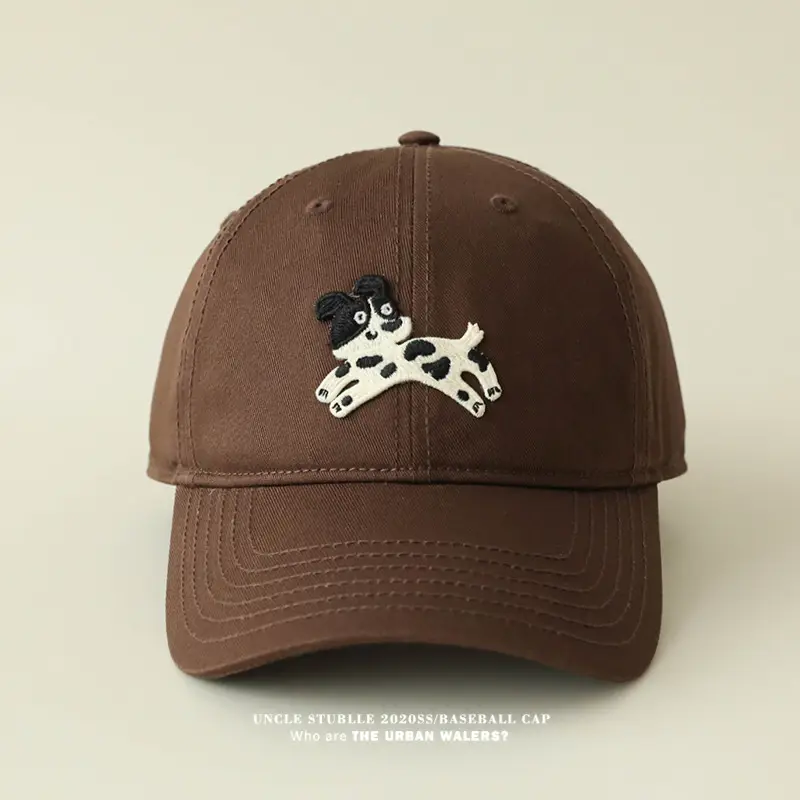 Korean Cartoon Dog Hat for Men Women Beige Black Red — feature 9
