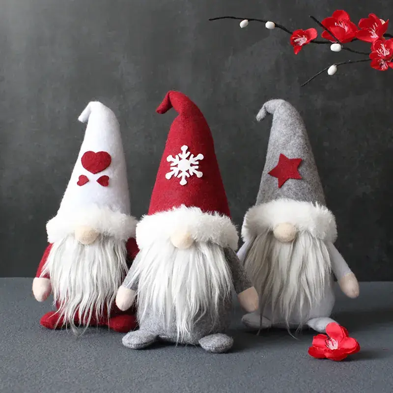 Cross-Border New Product Creative Hooded Doll Santa Claus Plush Decorative Ornament - Image 5