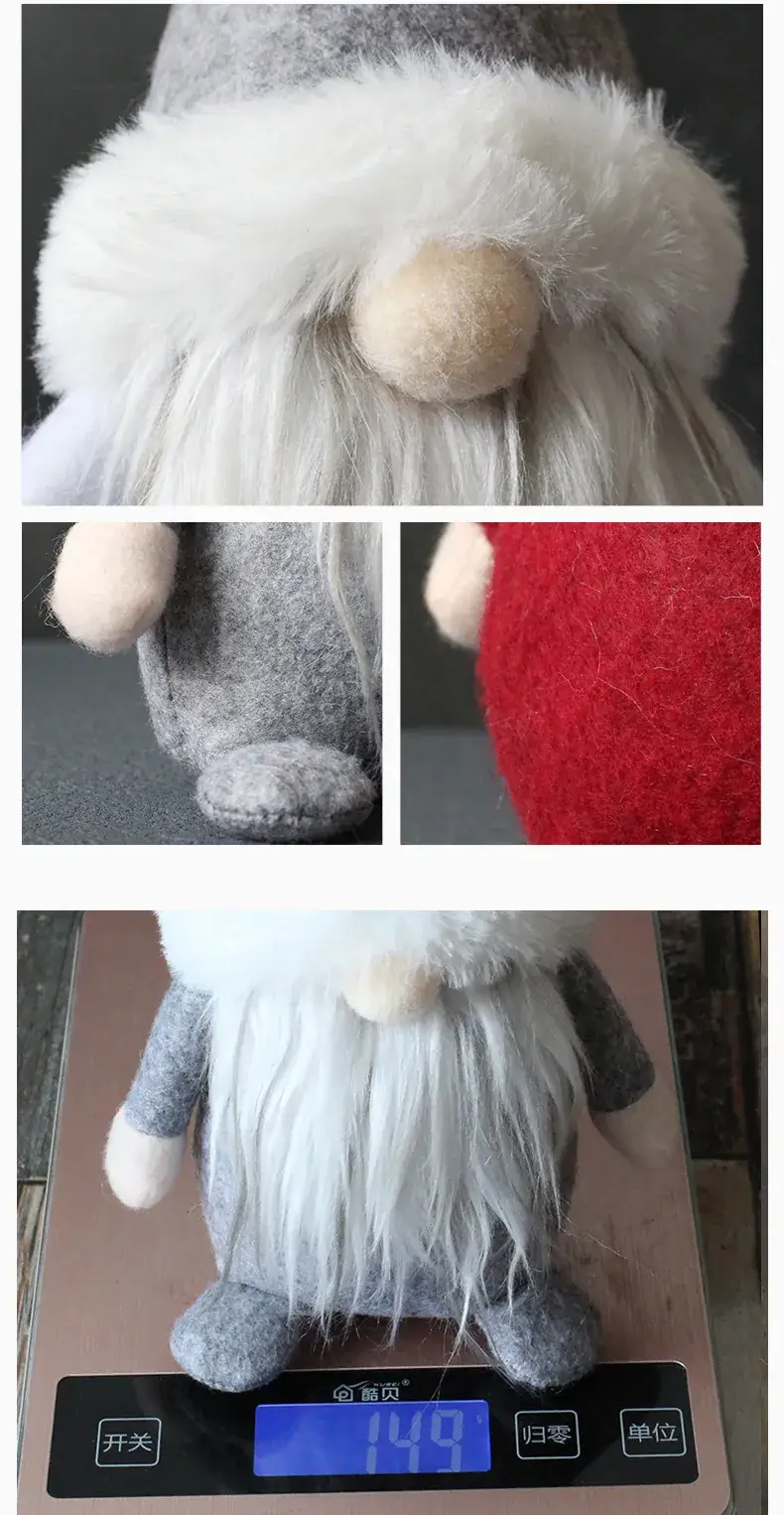 Cross-Border New Product Creative Hooded Doll Santa Claus Plush Decorative Ornament — feature 5