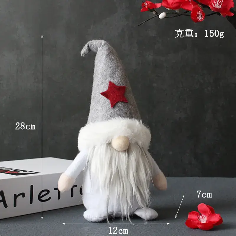 Cross-Border New Product Creative Hooded Doll Santa Claus Plush Decorative Ornament - Image 2