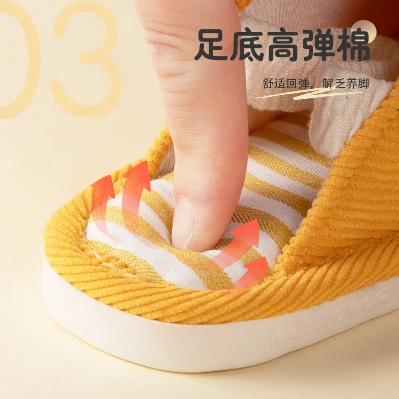 Spring and autumn cartoon cute dinosaur strap baby cotton slippers wholesale winter warm breathable indoor boys and girls slippers