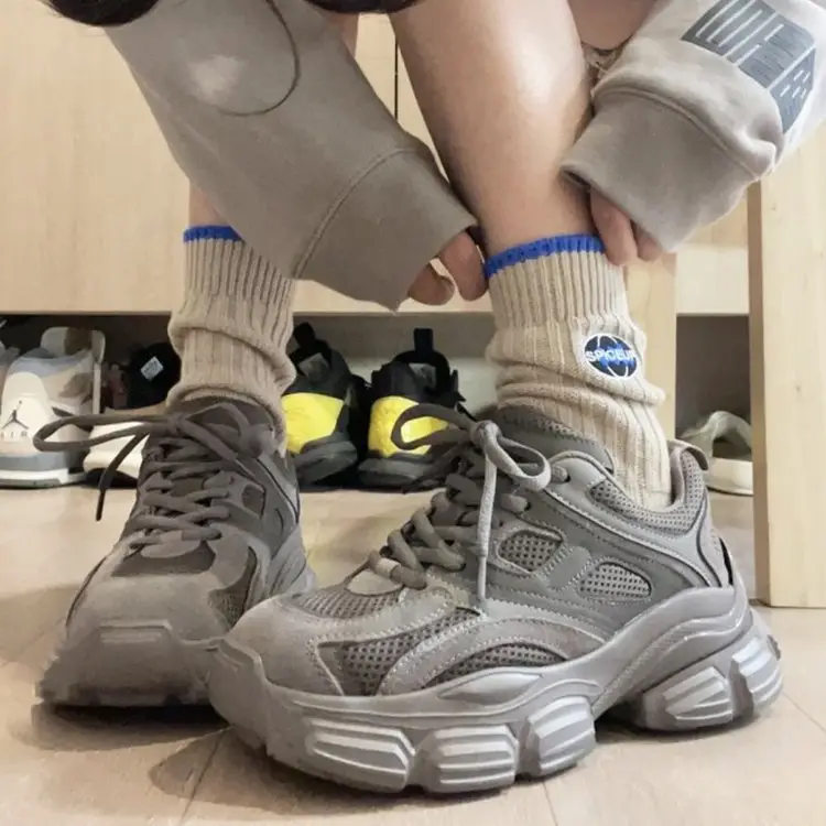 Retro Foot Shoes for Small Torre Women's 2024 Summer New Style Platform Thick Bottom All-match Breathable Casual Lightweight sneaker - Image 6