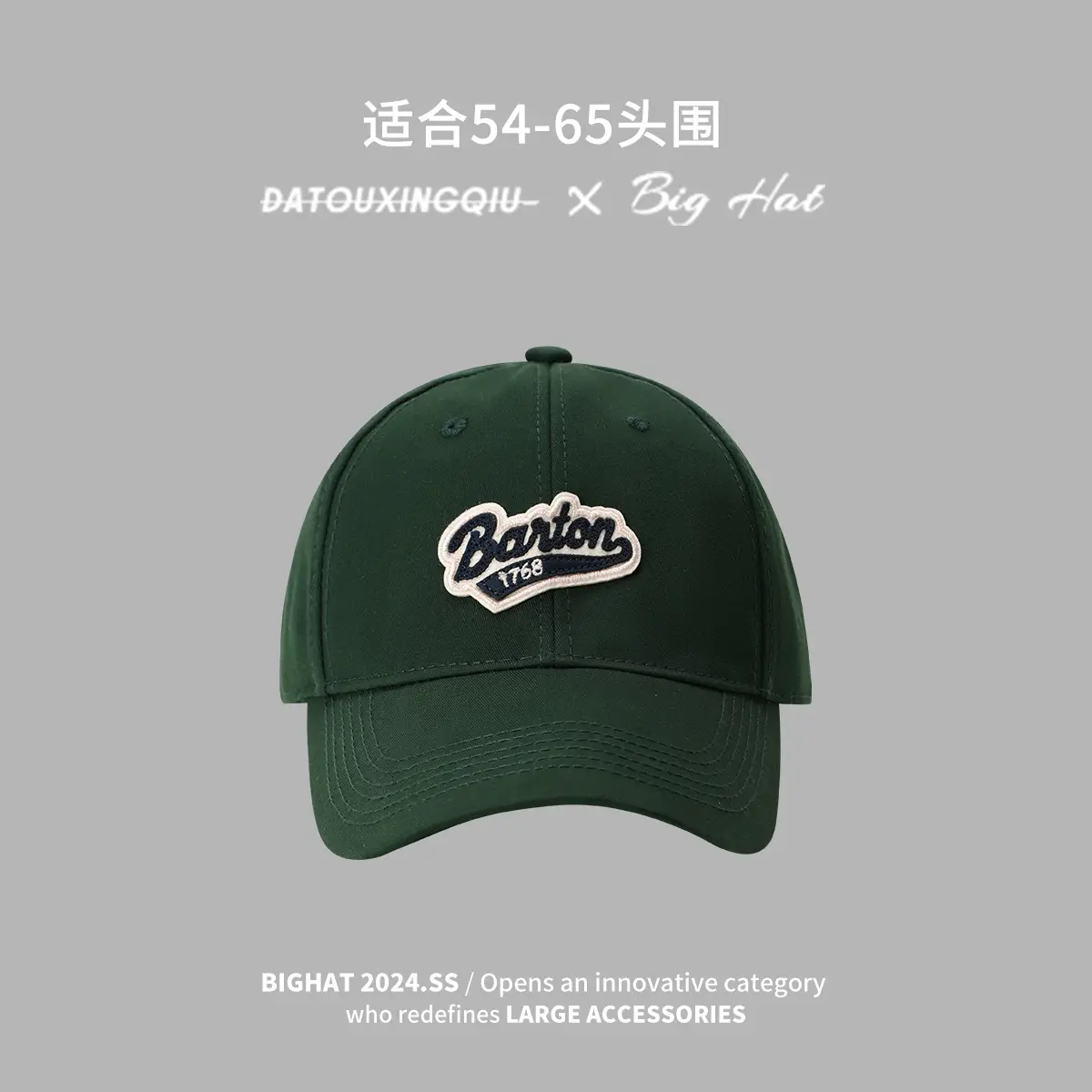 American Black Big Head Baseball Cap for Men - Image 3