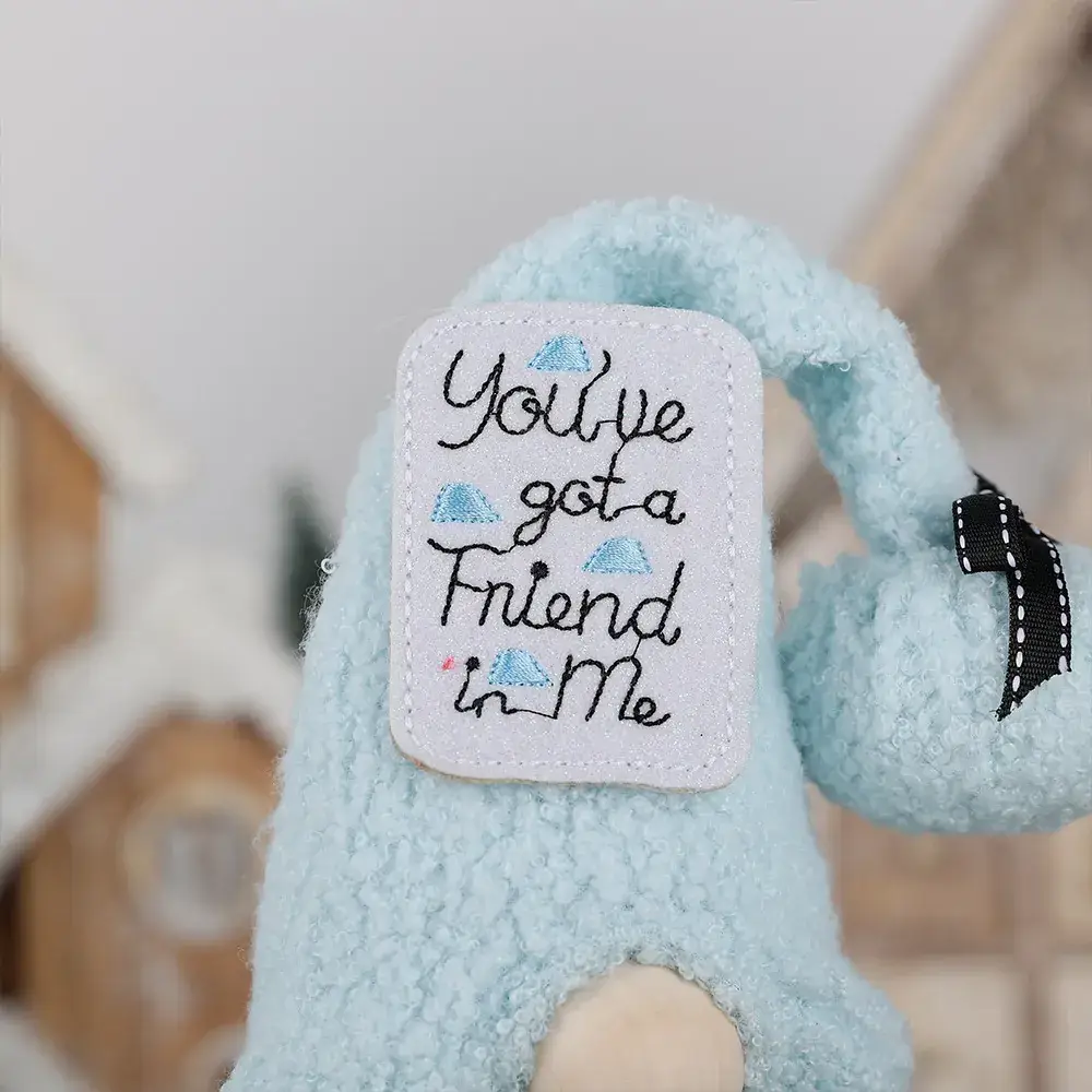 Blue Crossbody Bag with "You're Got a Friend in Me" Embroidery — feature 7