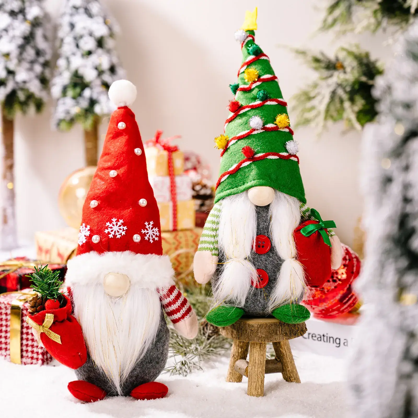 2024 Christmas Gnome Dolls Red Green Ready Stock Wholesale - Image 4