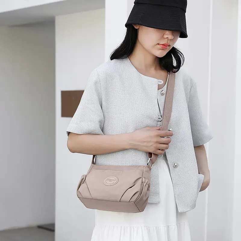 Pink Korean Fashion Shoulder Bag with Crossbody Strap - Image 12