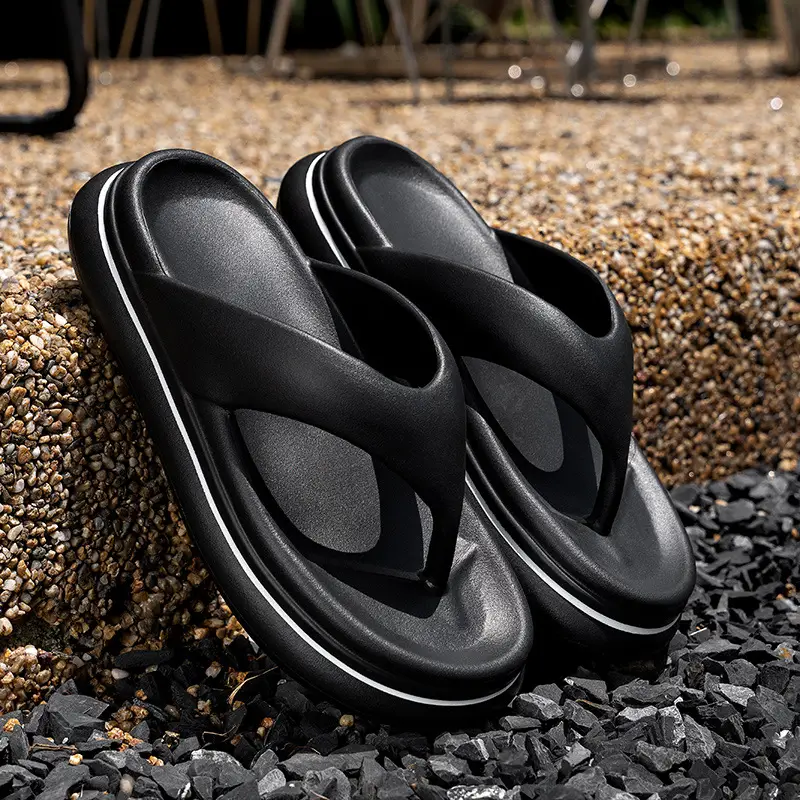 Eva Flip-flops Women's Summer Sandals and Slippers Thick Sole Height-increasing Non-slip Odor-proof Outer Wear Anti-odor Couple Clip Seaside Beach Shoes - Image 6