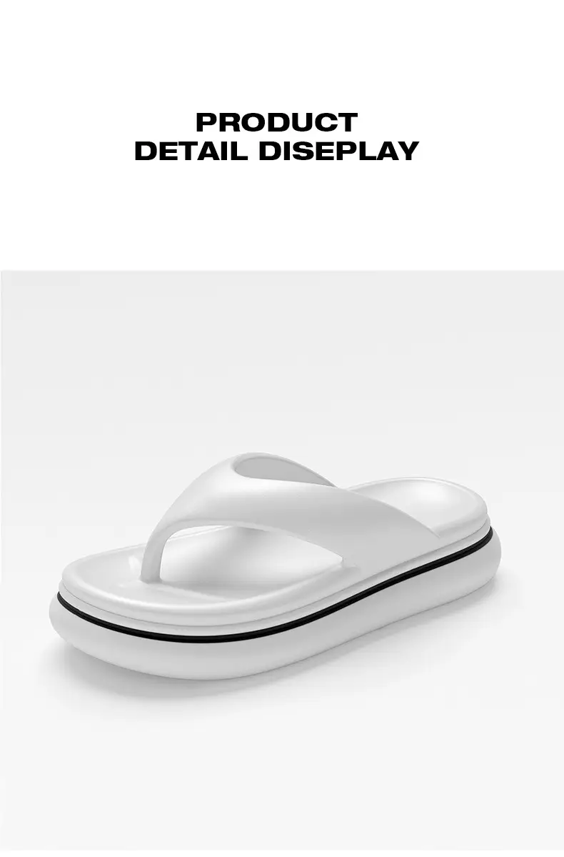 Eva Flip-flops Women's Summer Sandals and Slippers Thick Sole Height-increasing Non-slip Odor-proof Outer Wear Anti-odor Couple Clip Seaside Beach Shoes — feature 7