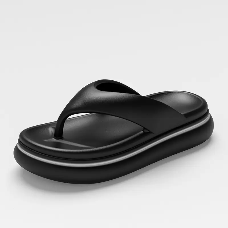 Eva Flip-flops Women's Summer Sandals and Slippers Thick Sole Height-increasing Non-slip Odor-proof Outer Wear Anti-odor Couple Clip Seaside Beach Shoes