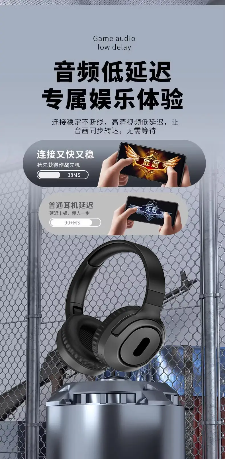 Wireless Bluetooth P3 Headphones Black White 4h Battery β feature 11