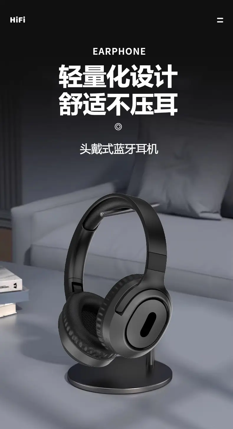 Wireless Bluetooth P3 Headphones Black White 4h Battery β feature 3