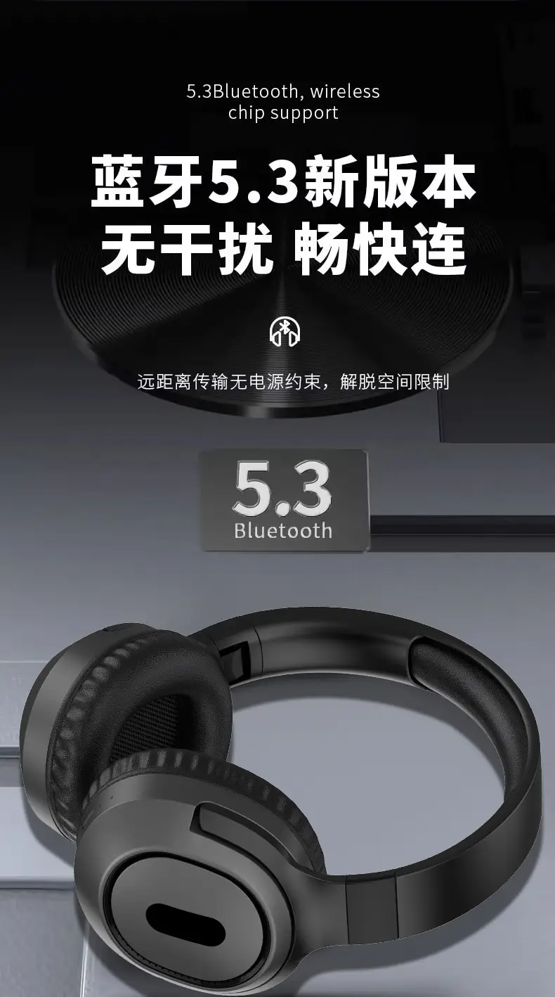 Wireless Bluetooth P3 Headphones Black White 4h Battery β feature 5