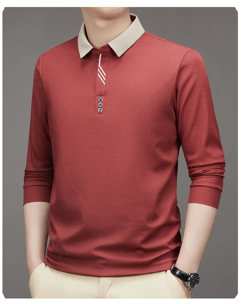 Men's Green Polo Shirt with Embroidered Logo — feature 12