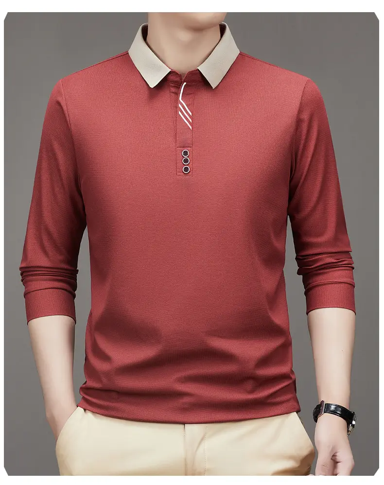 Men's Green Polo Shirt with Embroidered Logo — feature 13