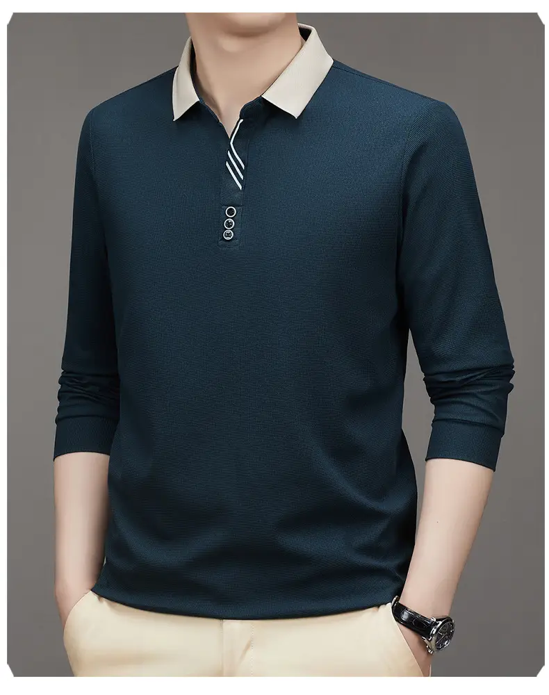 Men's Green Polo Shirt with Embroidered Logo — feature 24