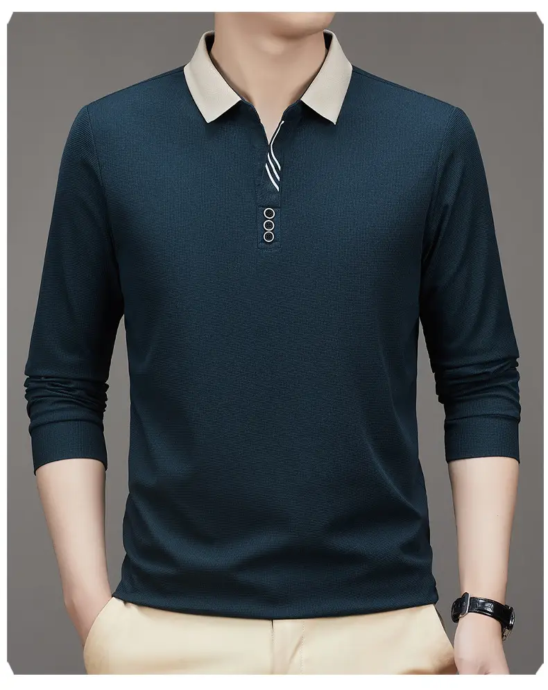 Men's Green Polo Shirt with Embroidered Logo — feature 25
