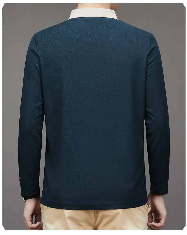 Men's Green Polo Shirt with Embroidered Logo — feature 26