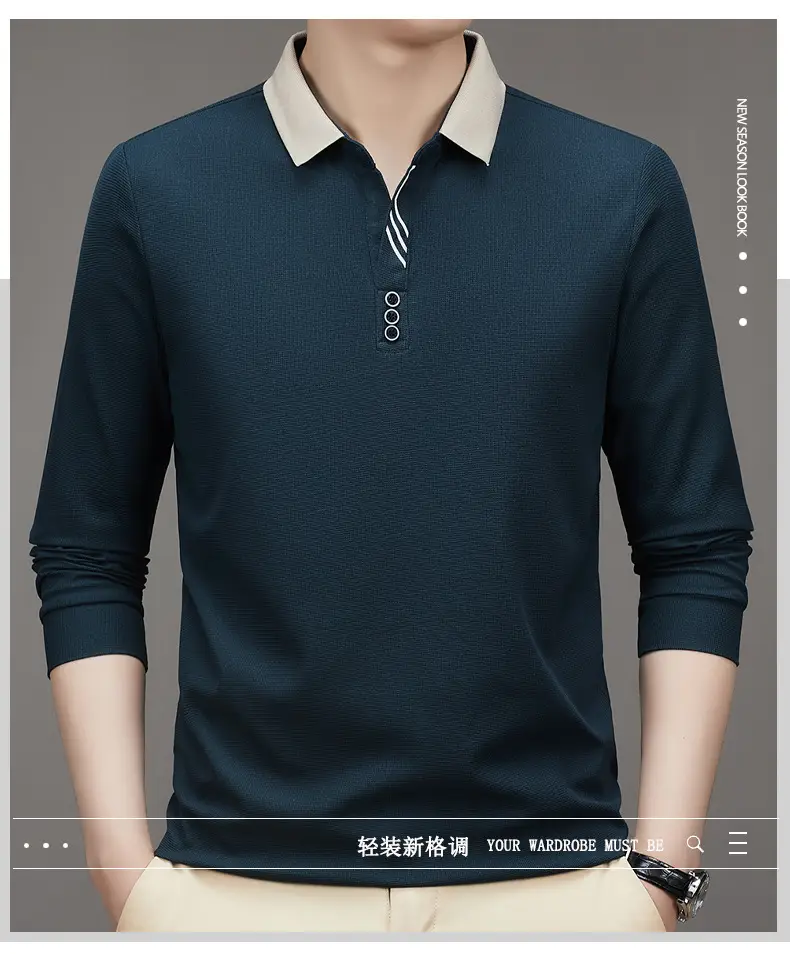 Men's Green Polo Shirt with Embroidered Logo — feature 5
