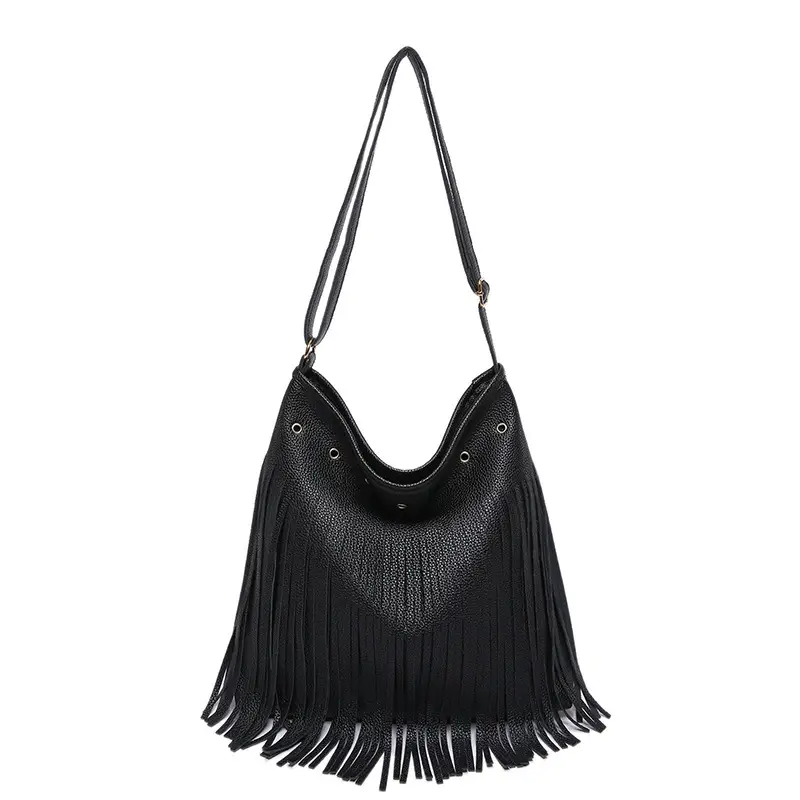 White Fringe Shoulder Bag for Women 2024 - Image 9
