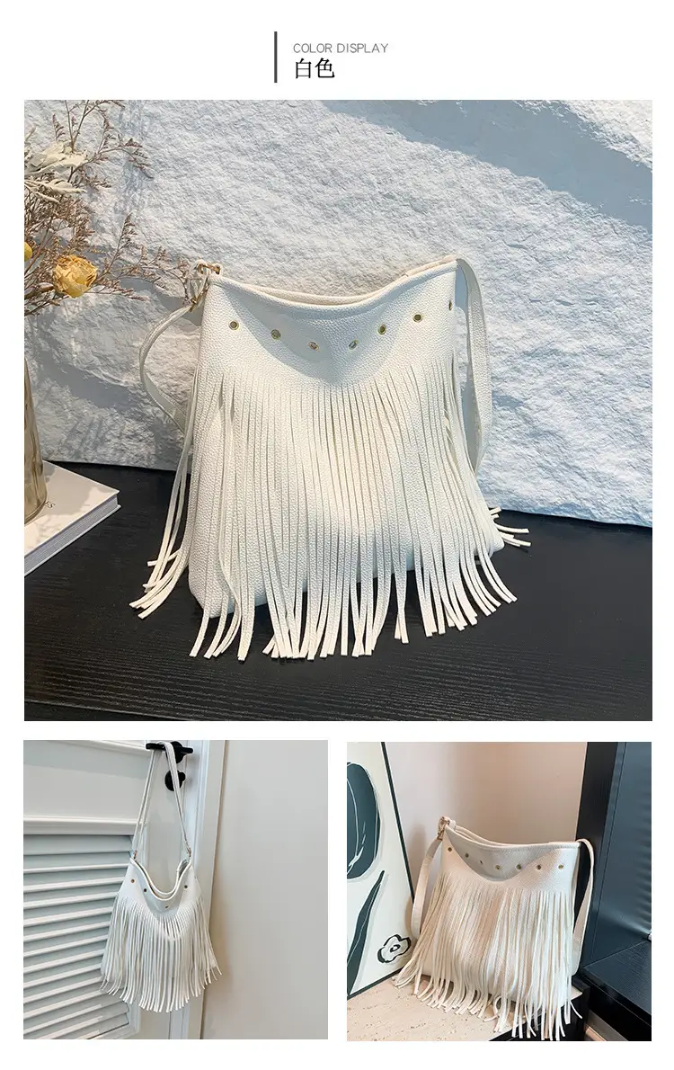 White Fringe Shoulder Bag for Women 2024 — feature 23