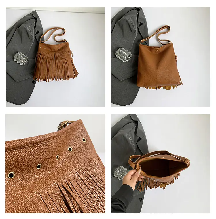 White Fringe Shoulder Bag for Women 2024 — feature 9