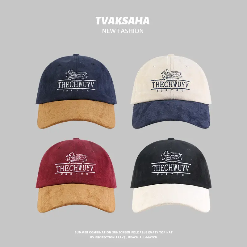 TVCWSHA Black White Baseball Cap Women Men Retro Sun Hat - Image 6