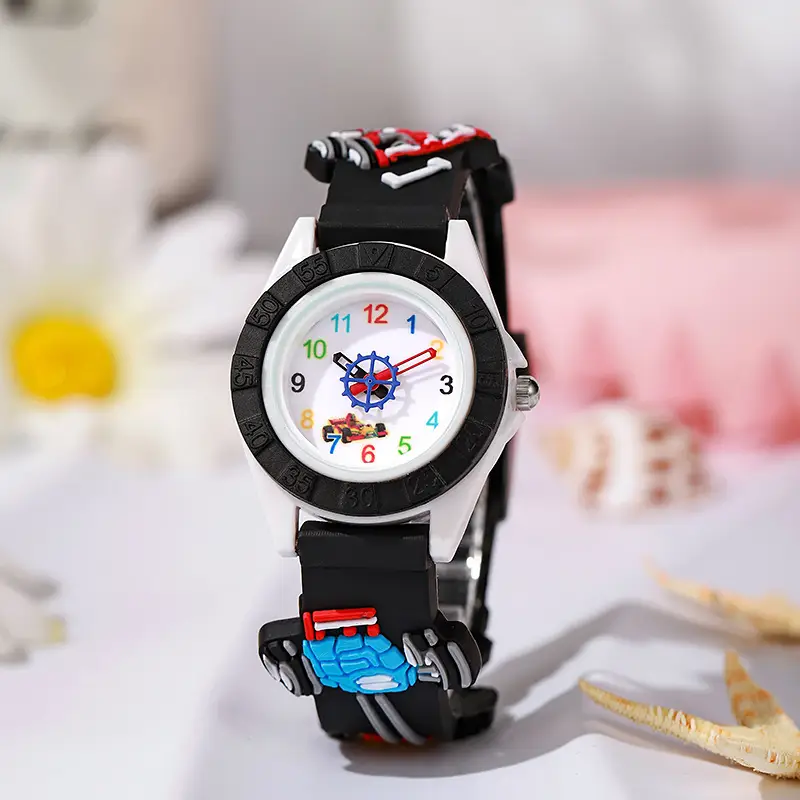 Kids Racing Silicone Quartz Watch Blue Red — feature 3