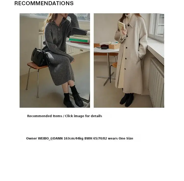 Japanese Style Lazy Over-the-Knee Lapel Dress for Women Grey — feature 7