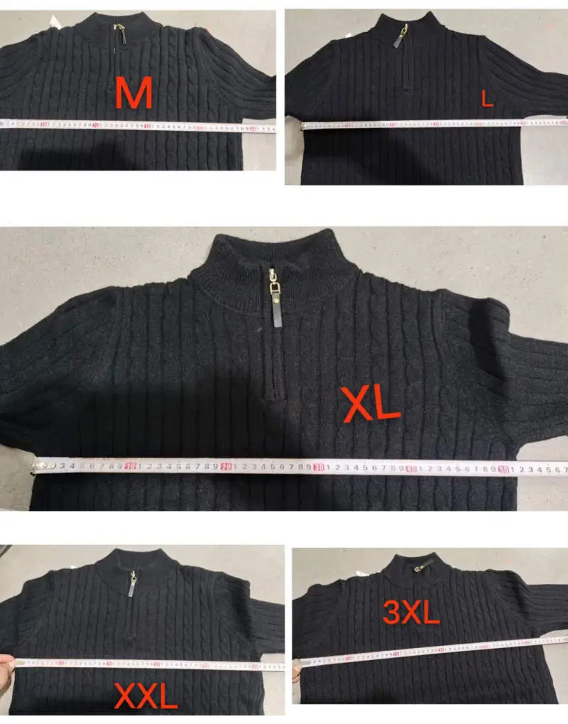 Men's Beige Twist Half-Zip Sweater Base Shirt — feature 20