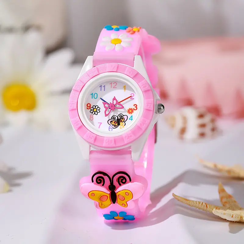 Cute Butterfly Student Watch with Quartz & Silicone Band - Image 5