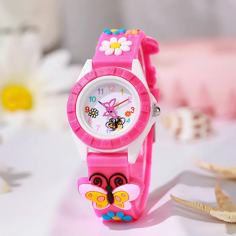 Cute Butterfly Student Watch with Quartz & Silicone Band - Image 3
