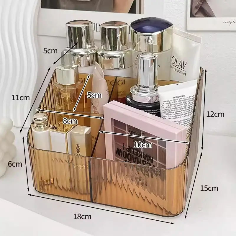 White Makeup Storage Box with Drawers for Cosmetics & Skincare