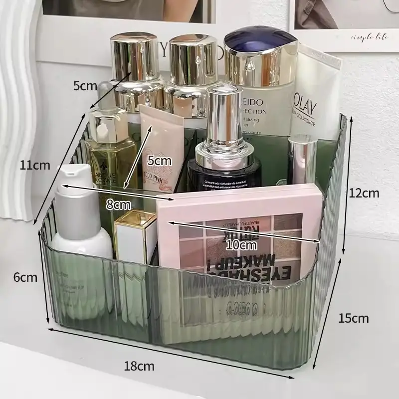 White Makeup Storage Box with Drawers for Cosmetics & Skincare