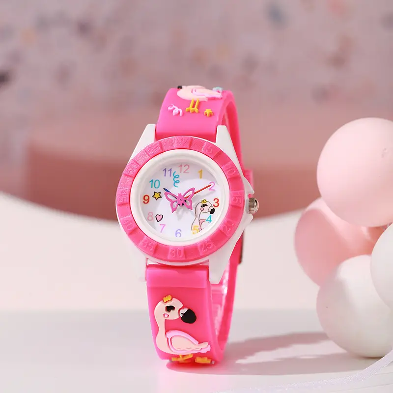 Kids Cartoon Silicone Watch Purple Quartz — feature 4