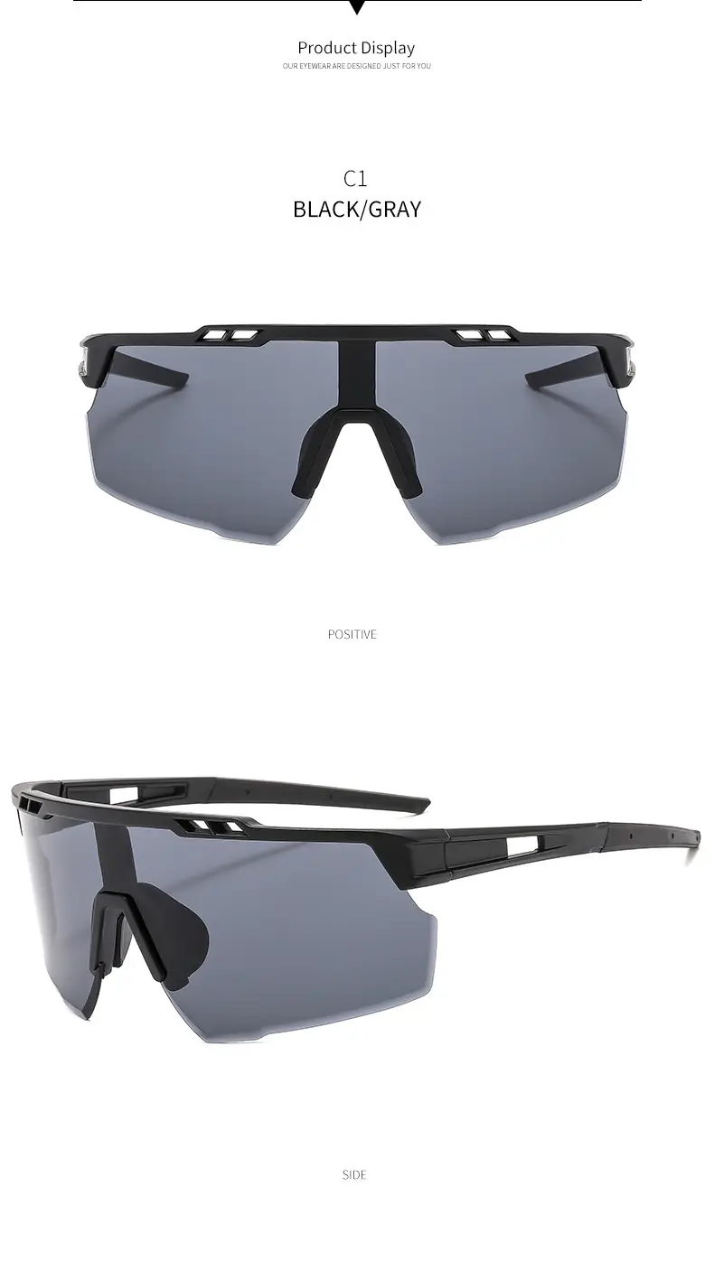 Outdoor Windproof Sunglasses for Cycling Running Square Round Faces — feature 9