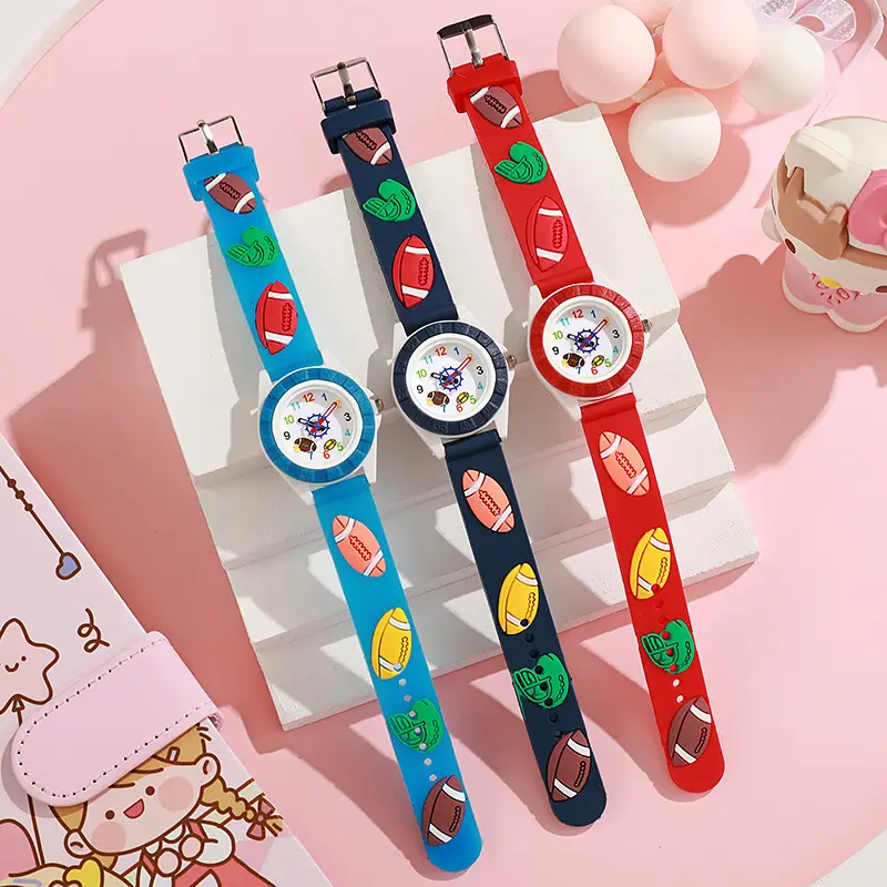 Kids Cartoon Quartz Watch Blue Silicone Band — feature 2