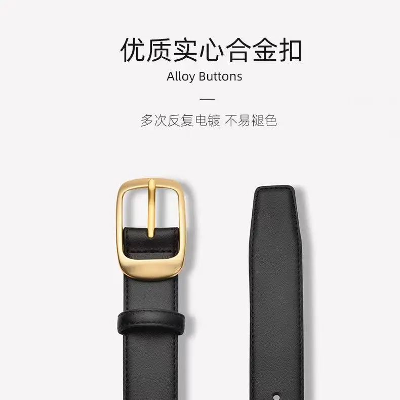 Women Genuine Leather Belt Casual Spring Thin Sweet Girl Style