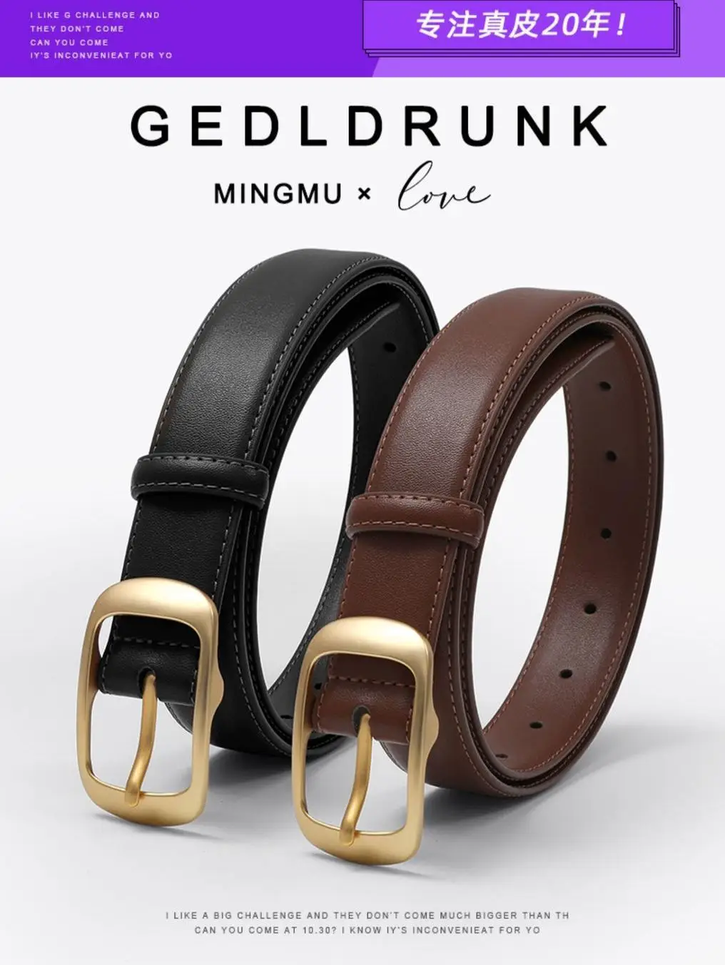 Women Genuine Leather Belt Casual Spring Thin Sweet Girl Style — feature 1
