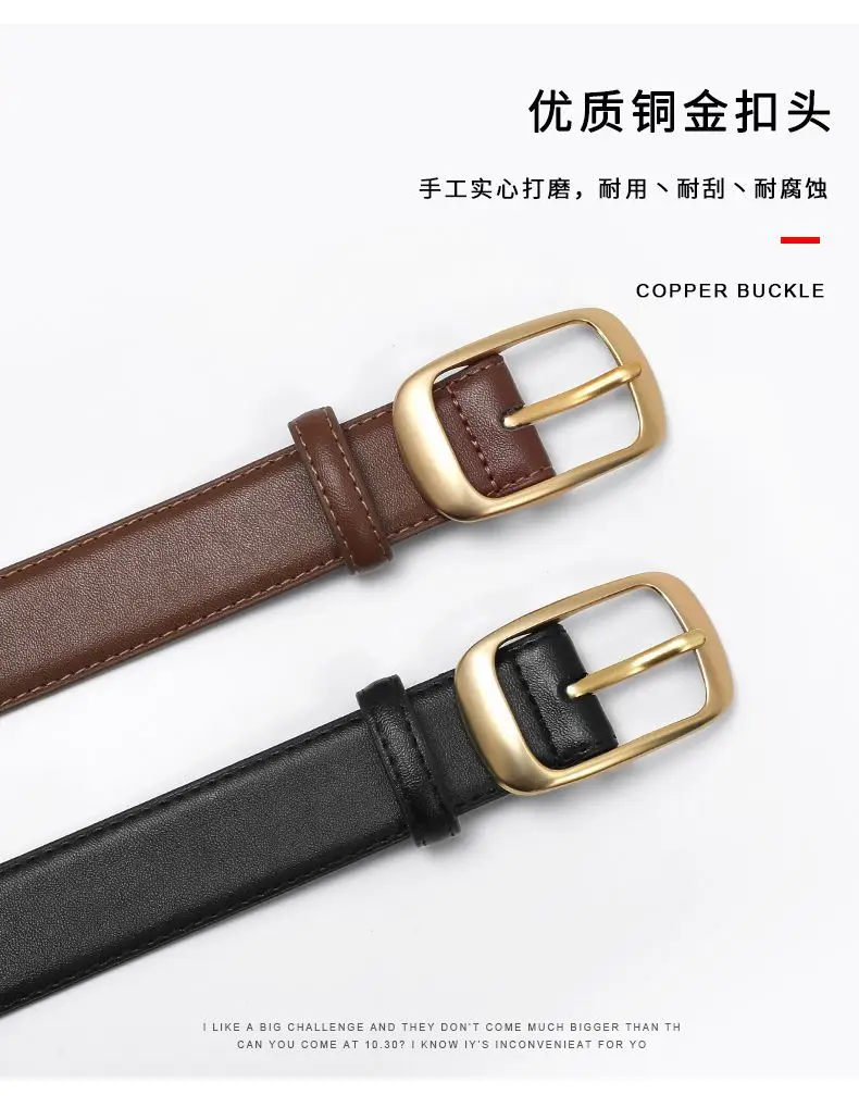 Women Genuine Leather Belt Casual Spring Thin Sweet Girl Style — feature 3