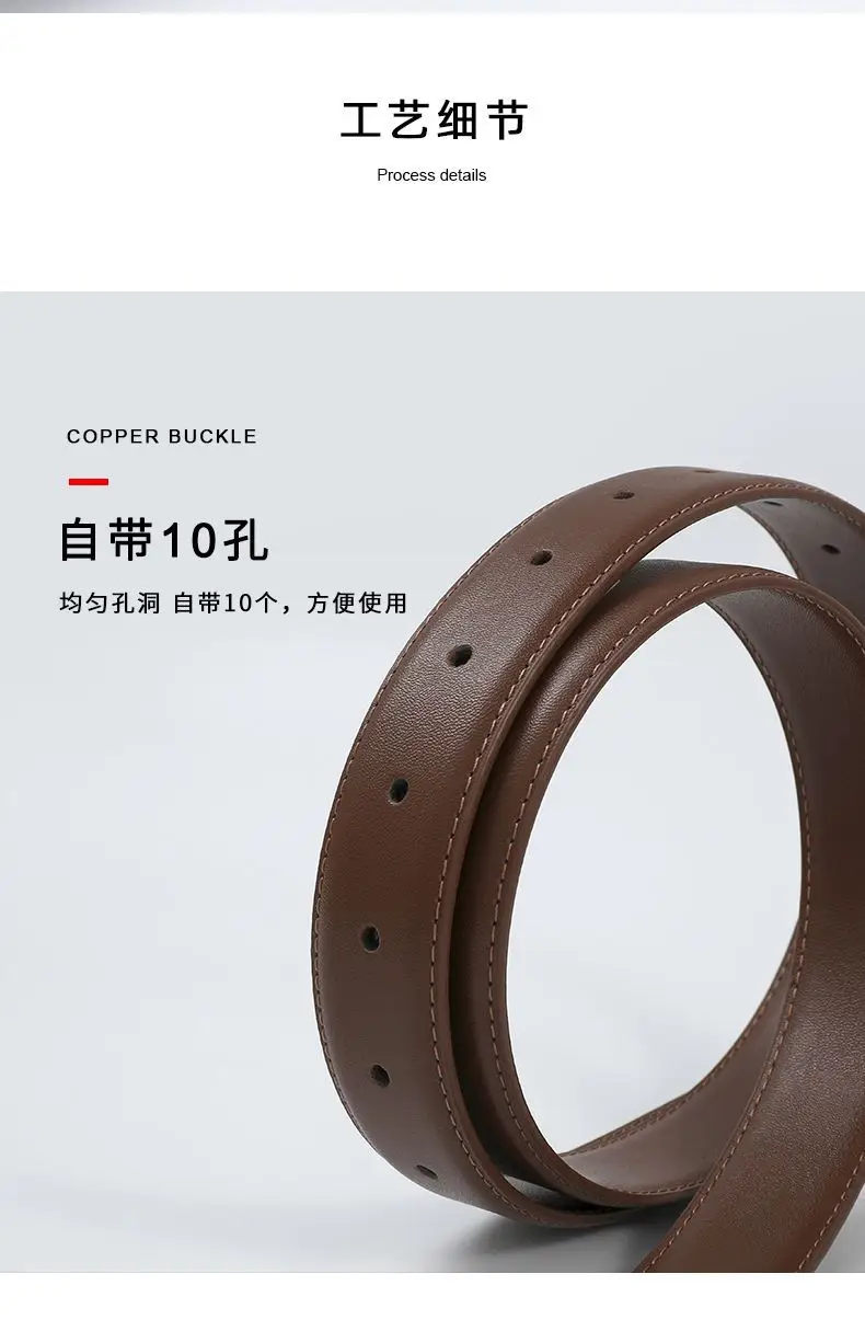 Women Genuine Leather Belt Casual Spring Thin Sweet Girl Style — feature 5