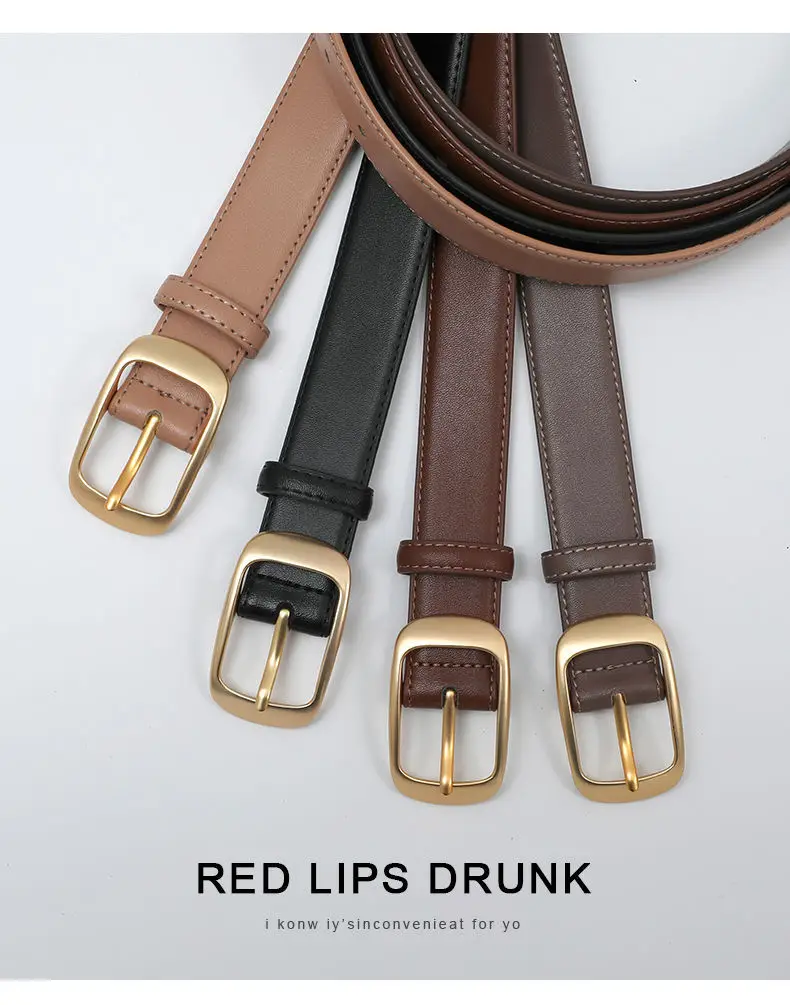 Women Genuine Leather Belt Casual Spring Thin Sweet Girl Style — feature 6