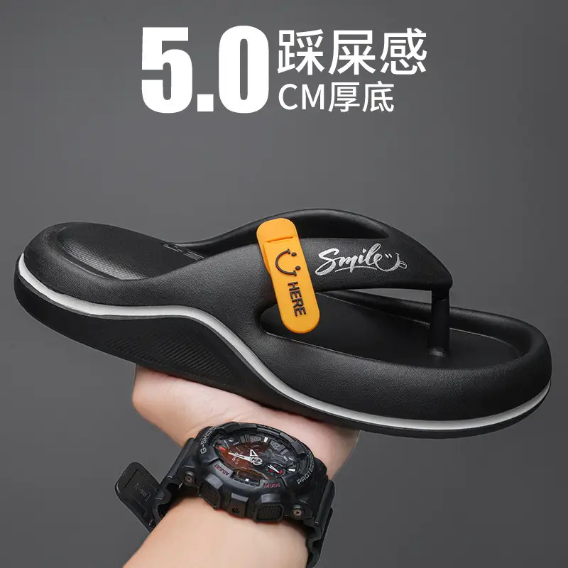 Cross-border EVA Flip-flops Summer Casual Feeling Men's Slippers Outwear Trendy Beach Sandals Lightweight Trendy Slippers - Image 5